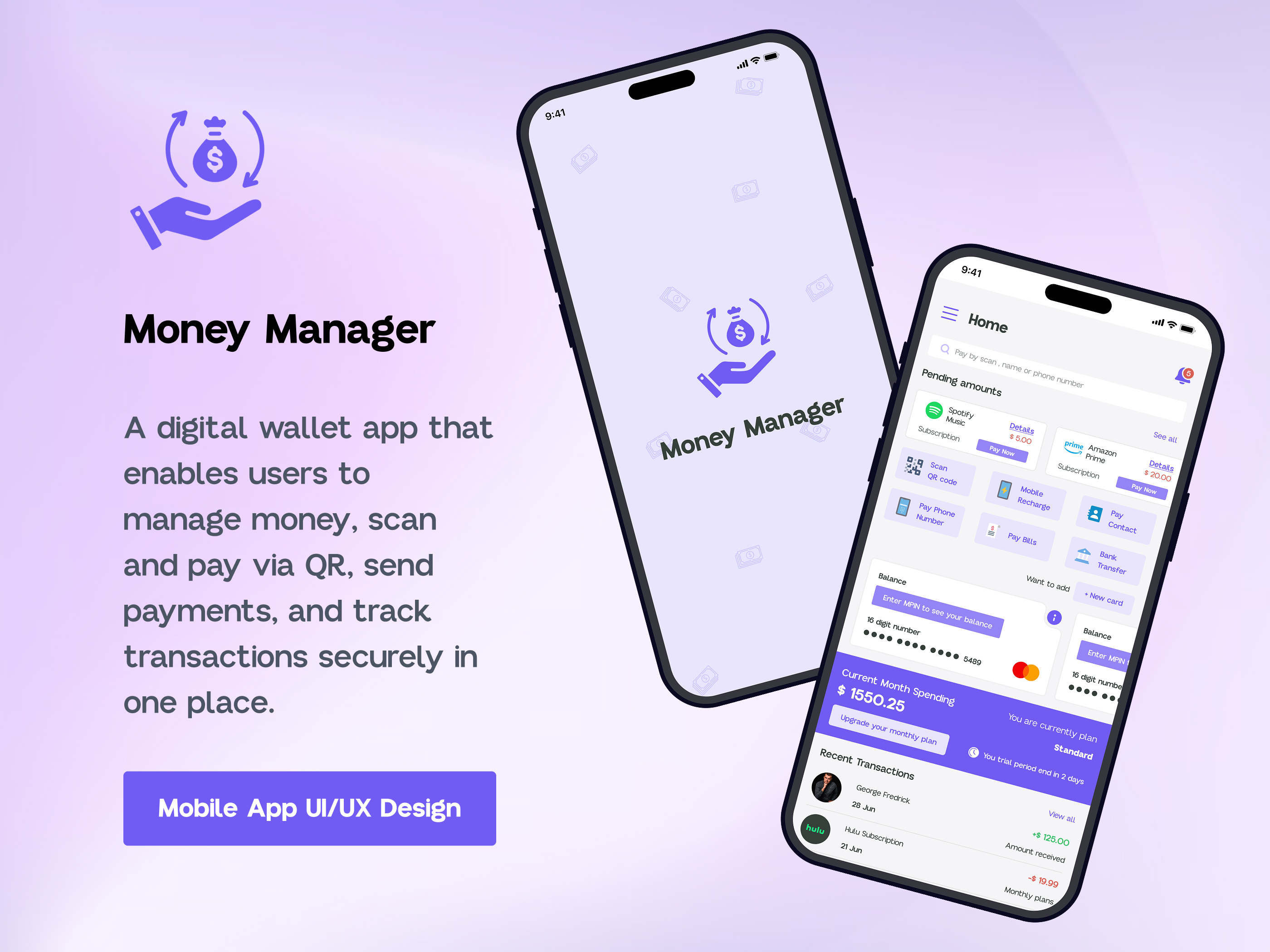 Money Management App UI: Modern & Intuitive Banking App Design app banking app banking mobile app finance applications finance mobile app fintech mobile app ui design mobile banking mobile banking app mobile design app money management money management app money management app ui money transfer online banking online walle transaction ui ui ux uiuxdesign ux
