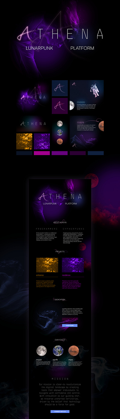 Athena / Webdesign, branding branding web design