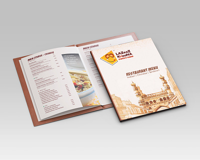Lazeez Khaana Restaurant Menu biryani book branding food graphic design hyderabad illustrator logo menu photoshop restaurant