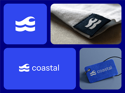Coastal branding c c letter clothing concept double meaning lettermark logo roxana niculescu sea simple surf surfing wave