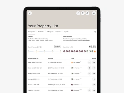 Property List analytics b2b b2c clean dashboard design illustration interface ios kosinov list portal product design service trendy ui ux