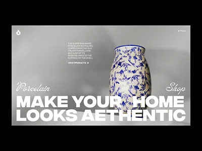 Website concept/Porcelain shop animation design porcelain store store typography ui uxui vvarvanskyi web design web design 2024 website