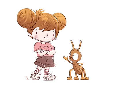 Children's book - How to cheer up an ant animals ant book illustration cartoon character character design childrens books comics cover design cute digital drawing drawing girl illustration illustrator kids book