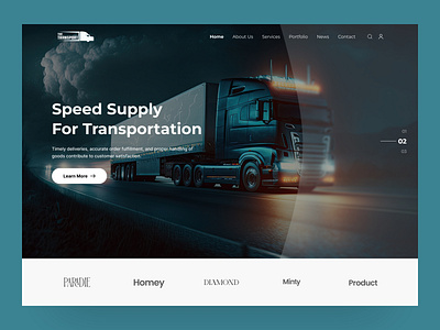 Transport Service - Website import export website transport transport website ui design ux design website ui