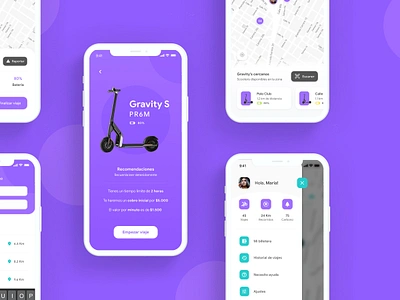 Gravity | Rent App app bike rent scooter ui