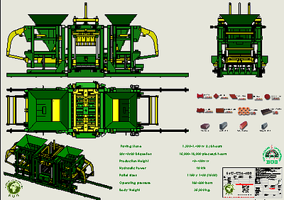 concrete block machine 3d