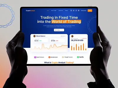 Crypto Analyst - Crypto Currency Web Design brand guidelines branding crypto currency dashboard design system designer elements figma figma design graphic design landing page minimal trading ui uiux user interface ux web design website design