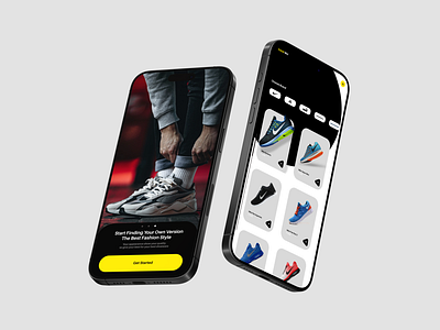 Sukat mo! Shoe store UI ecommerce graphic design mobile ui