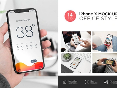 iPhone X Mock-Up's apple display iphone iphone x iphone x mock up iphone x mock ups iphonex mock up mockup presentation template ui ux web design