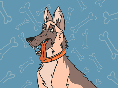 Pretty Dog adobedraw adobefresco dog dog illustration fresco ipad darawing shepherd