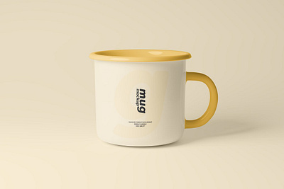 Enamel Mug Mockup drink enamel enamel mug mockup glossy kitchen metal mock up mockup mug mug mockup outdoor packaging portfolio presentation psd showcase