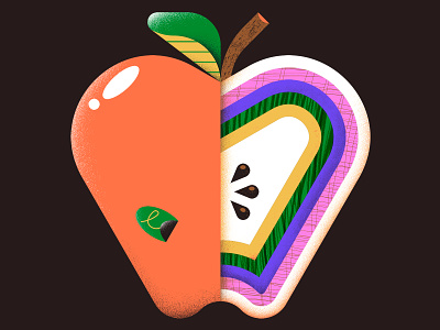 Apple no.2 apple colour design fruit graphic illustration layers pattern texture vector