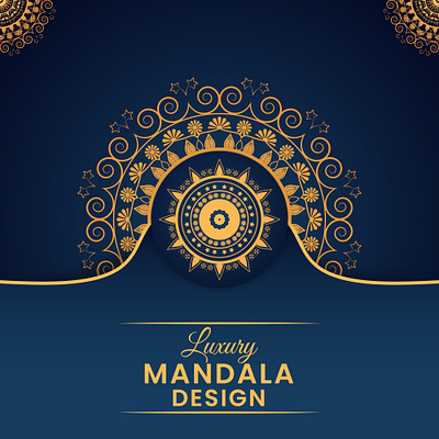 Luxury Mandala Design Template ads advertising business design graphic design illustration luxury mandala mjvectart social