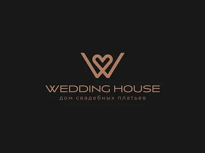 Wedding House 3d branding bridal expensive graphic design heart logo luxury wedding
