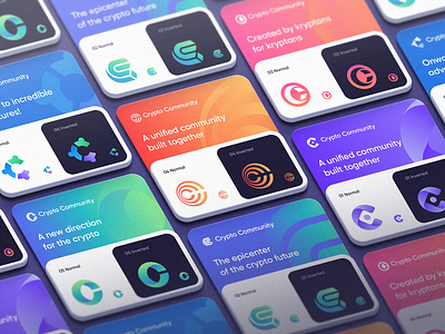 Shape and Color Exploration for Crypto Community blockchain branding community crypto defi design exploration gradient icon identity lepisov lettering logo pattern rebrand saas system tech testing