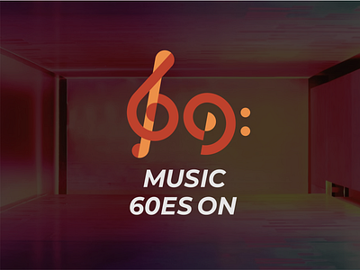 MUSIC 60ES ON: Emblem design 60th anniversary anniversary branding emblem emblem design graphic design illustration logo vector