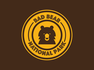 Bad bear badge badge design bear brand brand identity branding graphic design graphic designer illustration illustrator logo logo design nature park visual identity