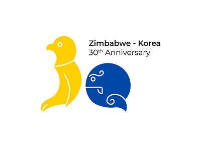Zimbabwe - Korea 30th Emblem design 30th anniversary anniversary branding design emblem emblem design graphic design logo