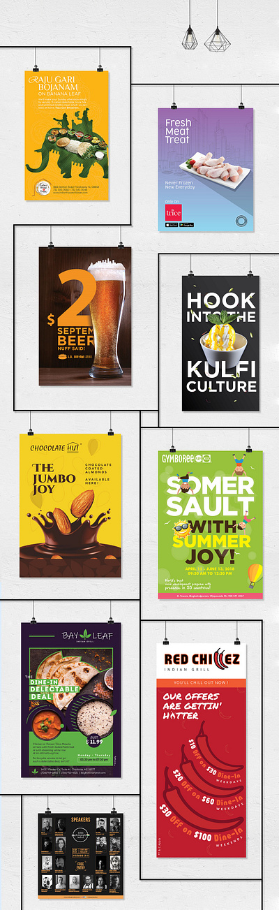 Flyer designs for my clients branding drinks flyers food graphic design illustrator layout logo offers photoshop posters restaurant typography vector