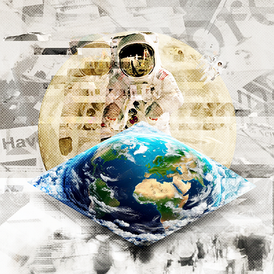 Conspiracy theories collage collageart collageartist collageillustration conspiracytheory design digitalcollage editorial editorialcollage editorialdesign editorialillustration flatearth graphicdesign illustration montage photomontage science