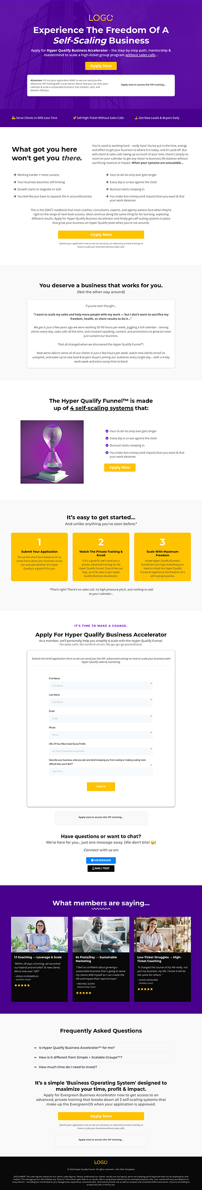 Hyper Qualify Funnel Template for GoHighLevel agency template design funnel design funnel template funnel theme ghl ghl template gohighlevel hyper qualify hyper qualify funnel hyper qualify funnel template illustration ui