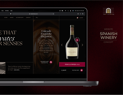 Teso la Monja - website concept art direction branding concept figma landing mockup spain toro ui user interface web web design webdesign website wine