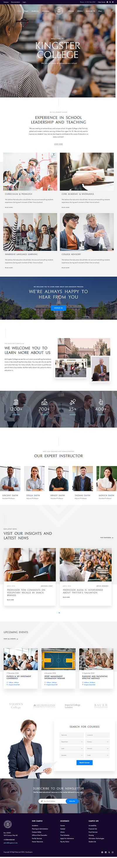 School Website Concept branding design ui ux website wordpress