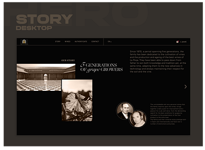 Teso la Monja - website concept - Story 1/2 art direction composition concept figma story teso la monja ui uxui web web design webdesign website wine winery