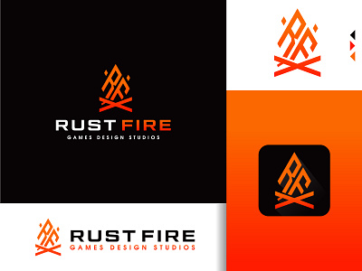 Gaming logo design minimalist art fire logo graphic design logodesign minimalist