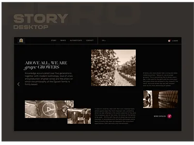 Teso la Monja - website concept - Story 2/2 about us art direction concept figma interaction spain story toro ui user interface web web design webdesign website wine winery