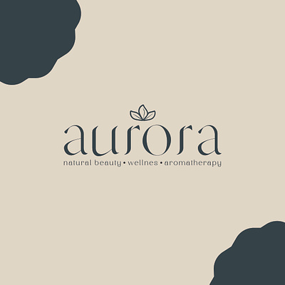 AURORA cosmetics brand aromatherapy brand branding branding guides cosmetics graphic design logo organic colors organic design wellness