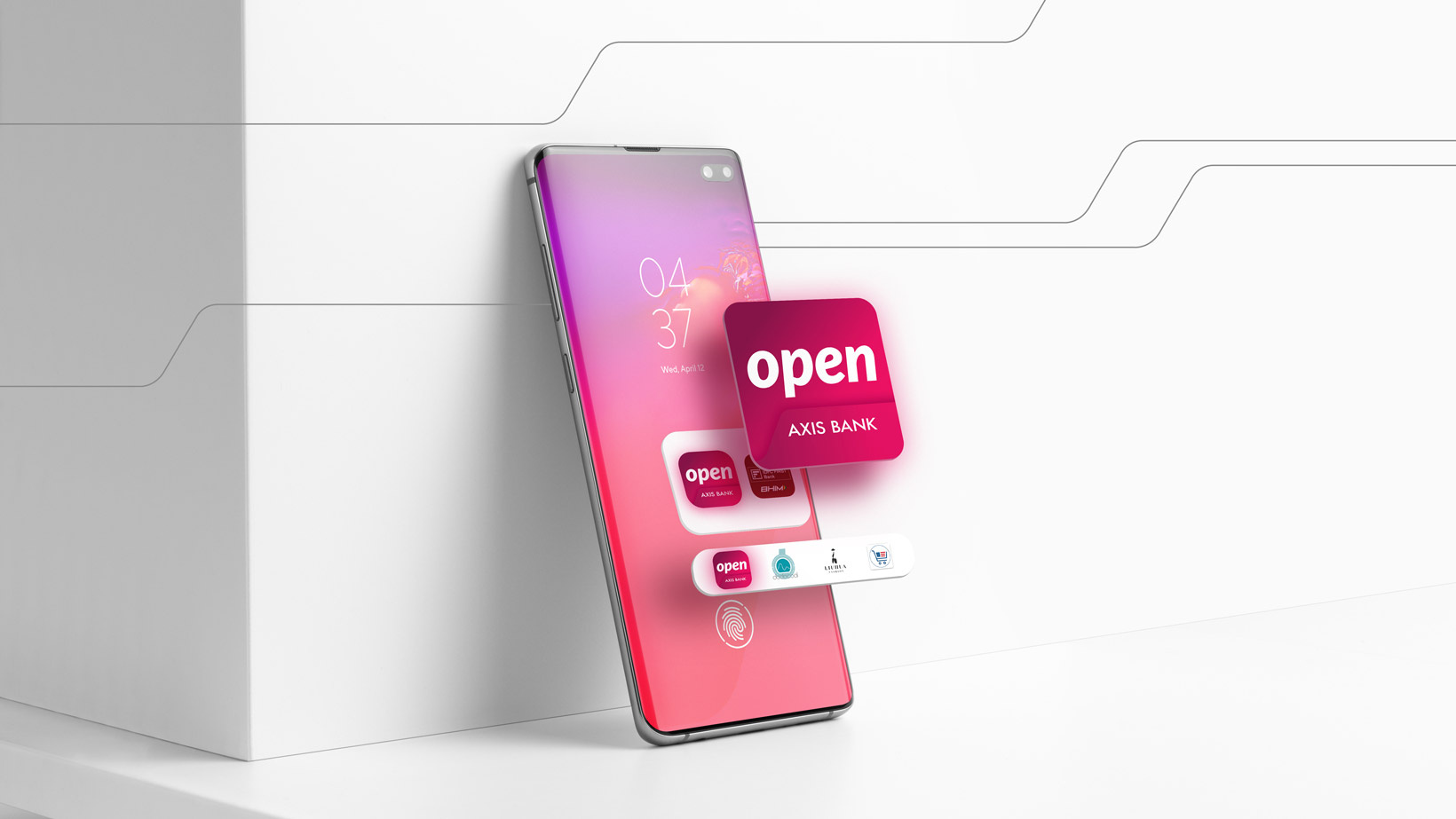 OPEN - BY AXIS BANK axis bank brand collaterals brand design branding graphic design logo motion graphics open by axis ui visual direction