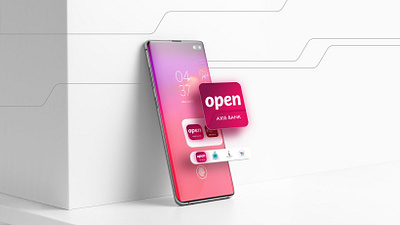 OPEN - BY AXIS BANK axis bank brand collaterals brand design branding graphic design logo motion graphics open by axis ui visual direction