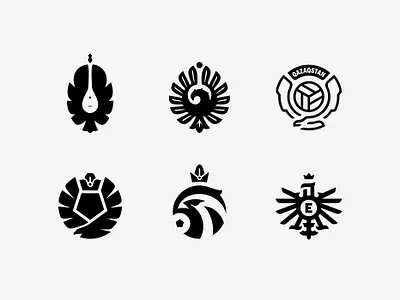 Eagles animals branding coat of arms collection crown dombyra eagle falcon football garuda hawk illustration kazakhstan logo design logos samruk samuryq simurgh sports sports design