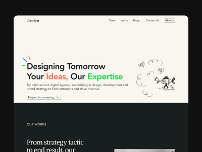 Devibe: A Full service digital agency branding graphic design logo ui
