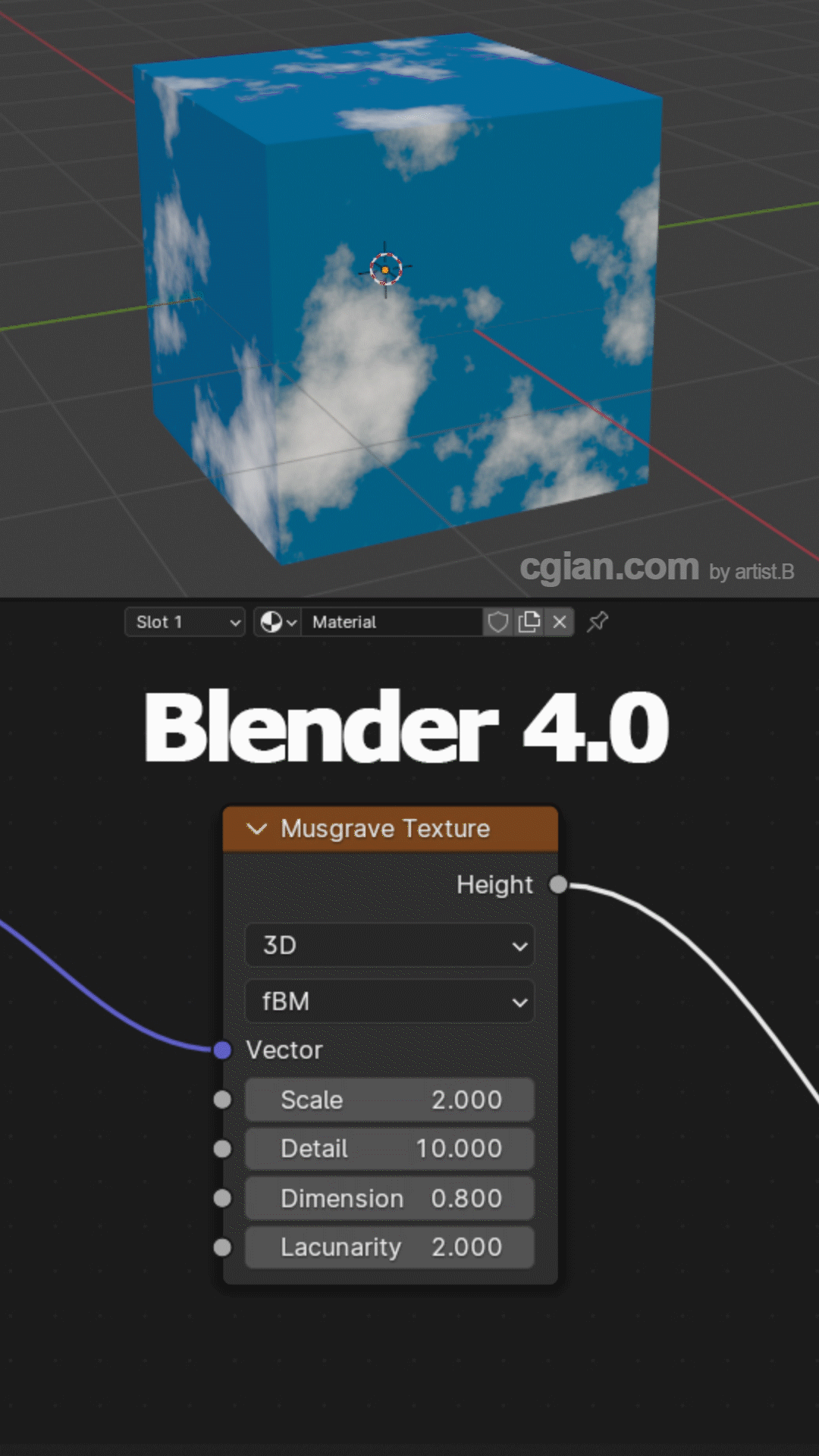 Musgrave Texture is replaced by Noise Texture in Blender 4.1 3d b3d blender cgian material texture tutorial