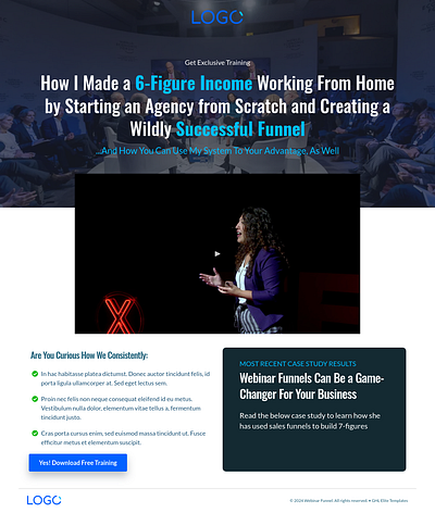 Webinar Funnel Template for GoHighLevel agency template design funnel design funnel template funnel theme ghl ghl template gohighlevel illustration ui webinar funnel webinar funnel template