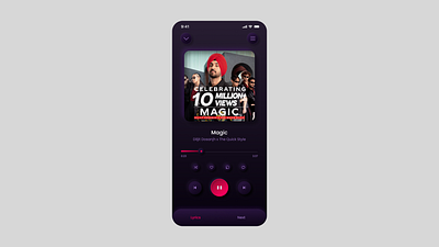 Mobile Music Player app ui design