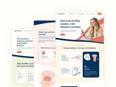 Elleloom Webdesign bohemian development female femtech graphic design healthcare illustration illustrations landing page medical mobile ovulation science tech ui web development webdesign website website page