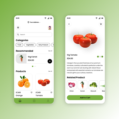 Grocery Shop Mobile App dailyui figma grocery mobileapp ui uidesign uiux uiuxdesign ux uxdesign