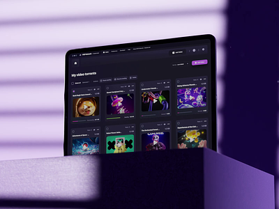 Media catalog | Pop Network awesome design incredible app media cataog nice design purple ui