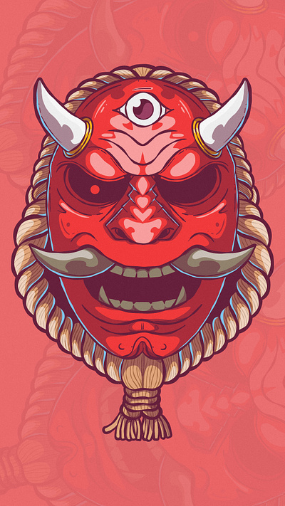 The Samurai Mask! branding character colors design funny graphic illustration logo shirt vector