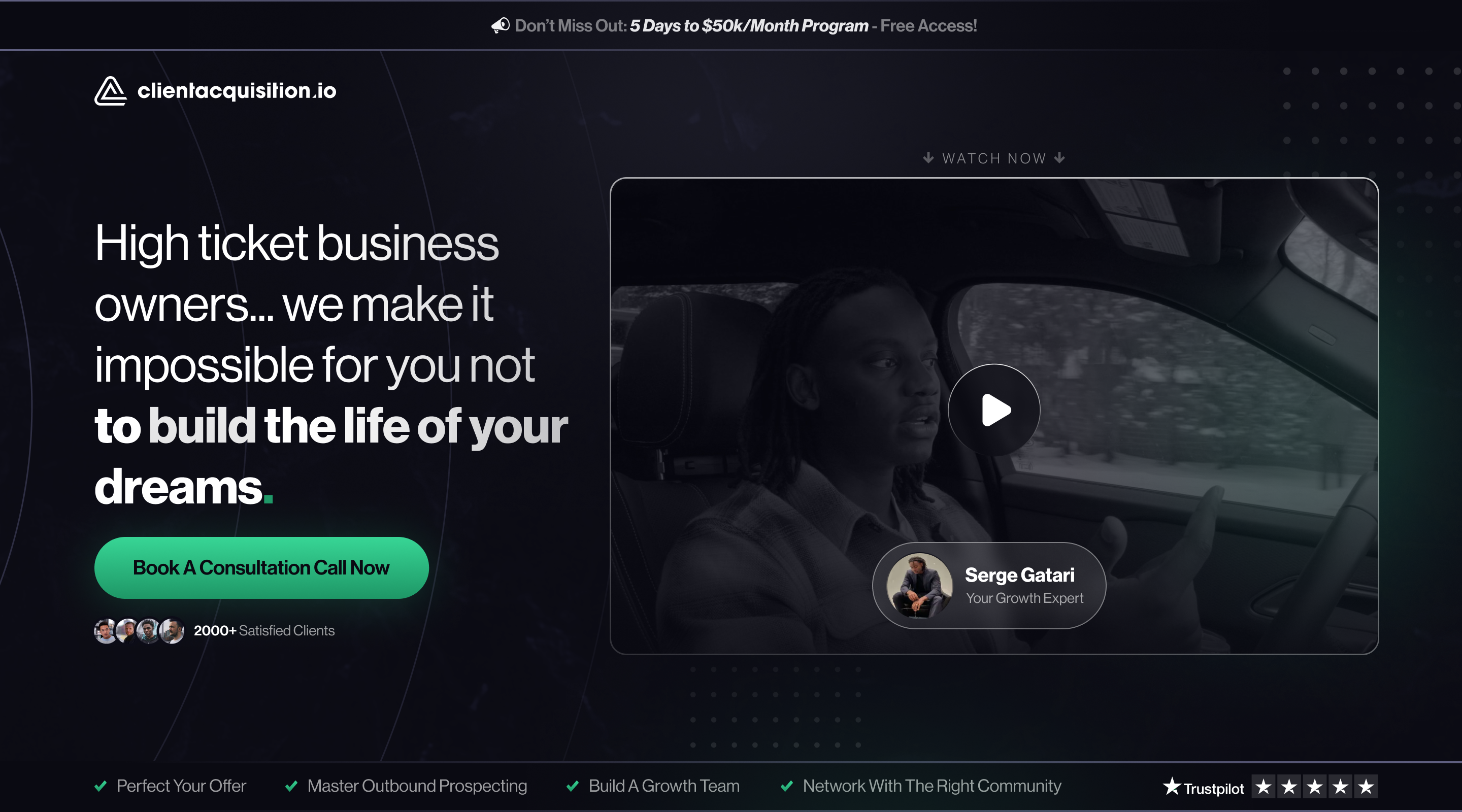 Marketing Agency Landing Page funnel hero section landing page marketing agency ui video sales letter vsl web design