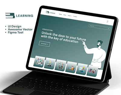 Education Landing Page - Empowering Minds figma illustration landing page template ui website