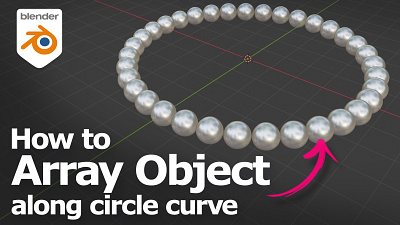 Blender How to array object in circle curve 3d 3d modeling b3d blender cgian tutorial