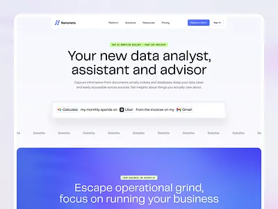Nanonets — Exploration v2 hero landing product saas ui web design website