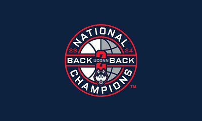 Official 2024 Back-2-Back National Champions Logo basketball branding champions design graphic design logo national champions sports typography vector