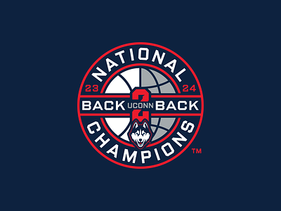 Official 2024 Back-2-Back National Champions Logo basketball branding champions design graphic design logo national champions sports typography vector