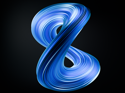 Abstract 3D blue eight 3d abstract app blender blue dark design eight graphic design night ui ux