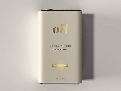 Oil Tin Can Package Mockup can foil gold oil oil tin can package mockup package tin